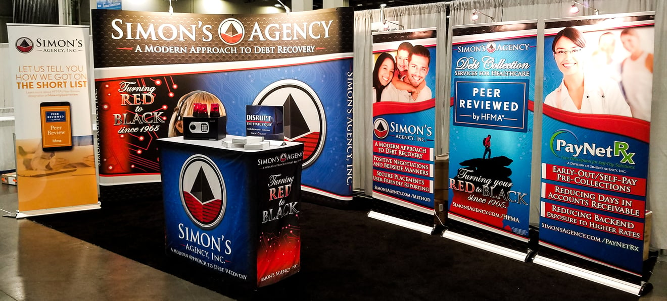 The Simon's Agency Booth at HFMA 2018