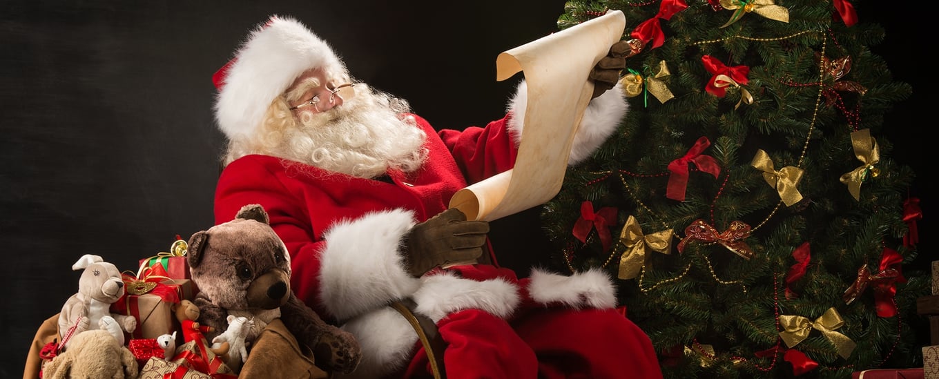 Santa is checking his list!